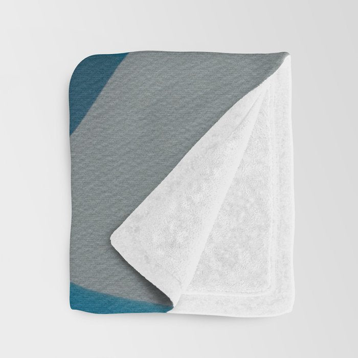 Blue Hills - teal gray, seafoam, turquoise, taupe, blue Throw Blanket Gallery Image 3
