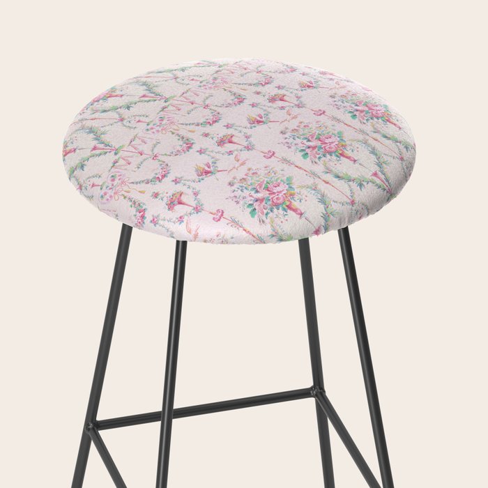 French wallpaper, birds and floral swags Stool Gallery Image 2