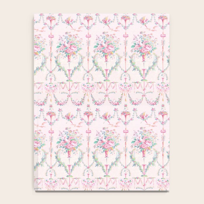 French wallpaper, birds and floral swags Notebook Gallery Image 4