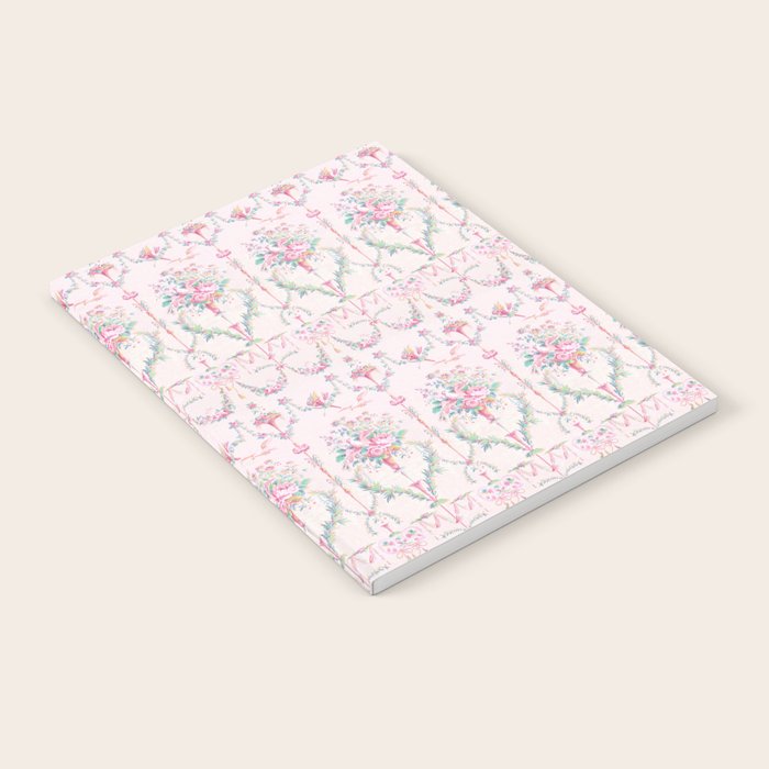 French wallpaper, birds and floral swags Notebook Gallery Image 2
