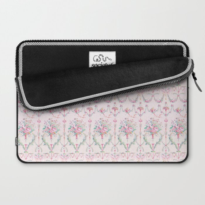 French wallpaper, birds and floral swags Laptop Sleeve Gallery Image 2
