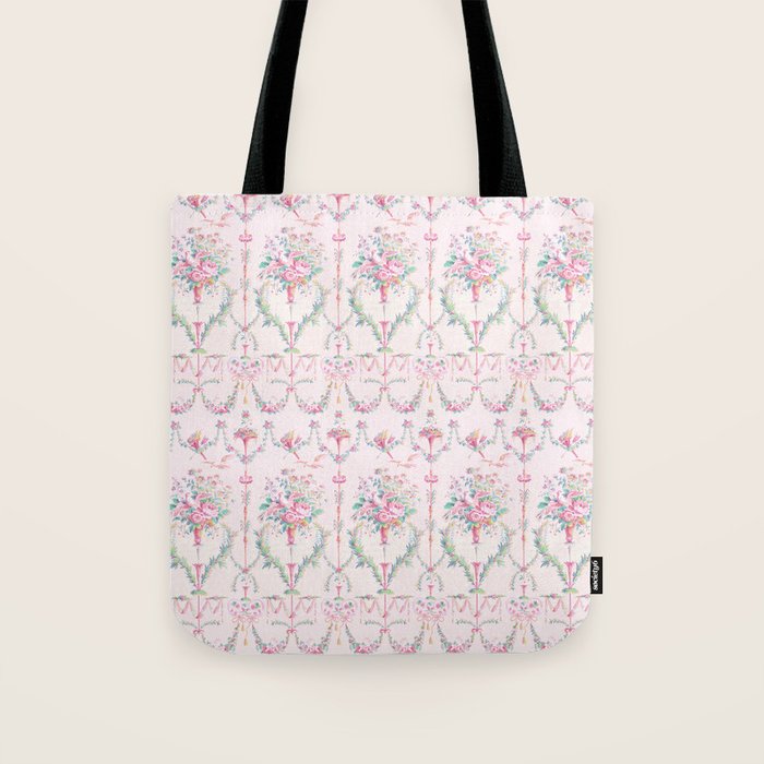 French wallpaper, birds and floral swags Tote Bag Gallery Image 1