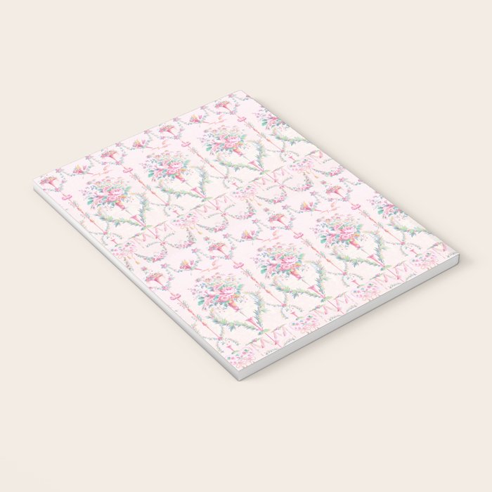 French wallpaper, birds and floral swags Notebook Gallery Image 3