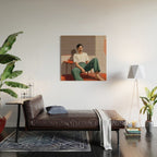 Dolce Far Niente, The sweetness of doing nothing, man sitting idle living in the moment, slow living calm peace of mind, positivity mindset slow down Wood Wall Art Gallery Image 2