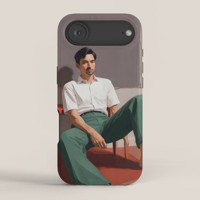 Dolce Far Niente, The sweetness of doing nothing, man sitting idle living in the moment, slow living calm peace of mind, positivity mindset slow down iPhone Case Gallery Image 2