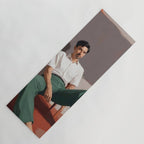Dolce Far Niente, The sweetness of doing nothing, man sitting idle living in the moment, slow living calm peace of mind, positivity mindset slow down Yoga Mat Gallery Image 1