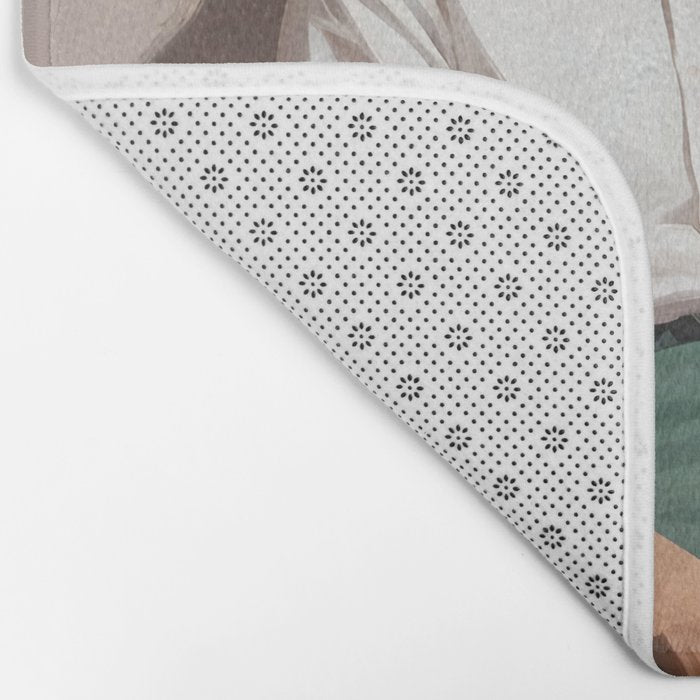 Dolce Far Niente, The sweetness of doing nothing, man sitting idle living in the moment, slow living calm peace of mind, positivity mindset slow down Bath Mat Gallery Image 2