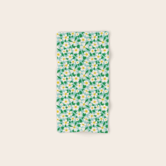Big Bloom Floral - green Bath Towel Gallery Image 1