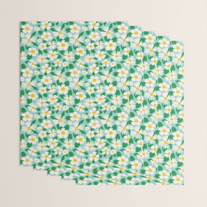 Big Bloom Floral - green Wrapping Paper Gallery Image 3