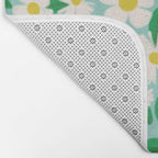 Big Bloom Floral - green Bath Mat Gallery Image 2