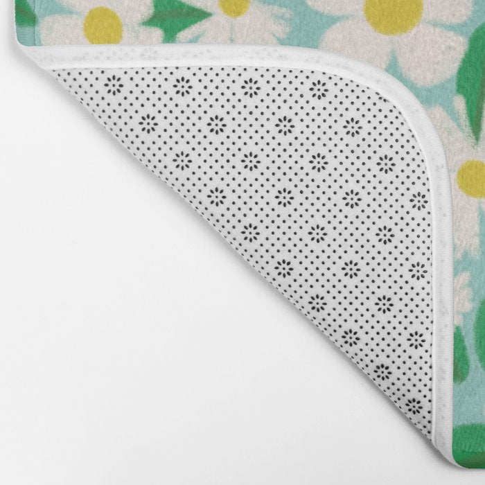 Big Bloom Floral - green Bath Mat Gallery Image 2