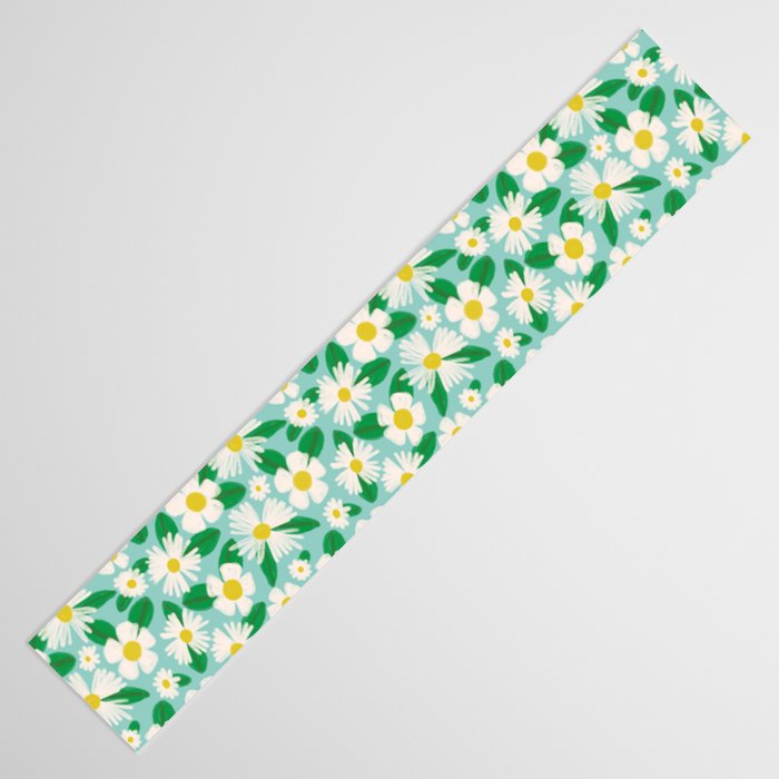 Big Bloom Floral - green Table Runner Gallery Image 3