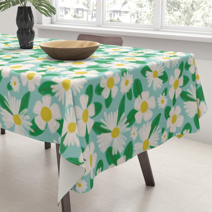 Big Bloom Floral - green Tablecloth Gallery Image 3