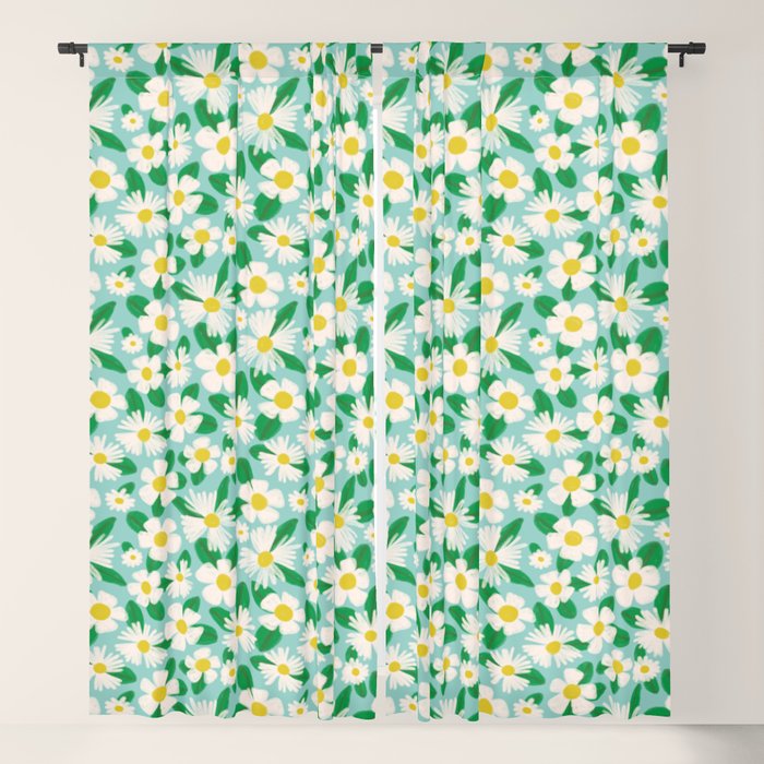 Big Bloom Floral - green Window Curtain Gallery Image 1