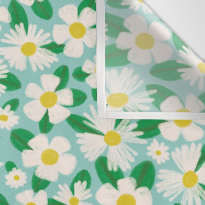 Big Bloom Floral - green Wall Tapestry Gallery Image 3