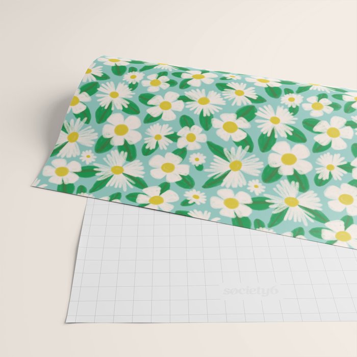 Big Bloom Floral - green Wrapping Paper Gallery Image 2