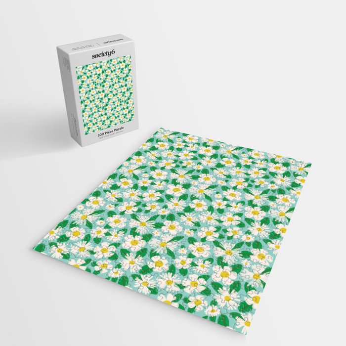 Big Bloom Floral - green Jigsaw Puzzle Gallery Image 2