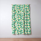 Big Bloom Floral - green Window Curtain Gallery Image 3