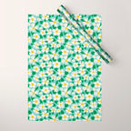 Big Bloom Floral - green Wrapping Paper Gallery Image 1