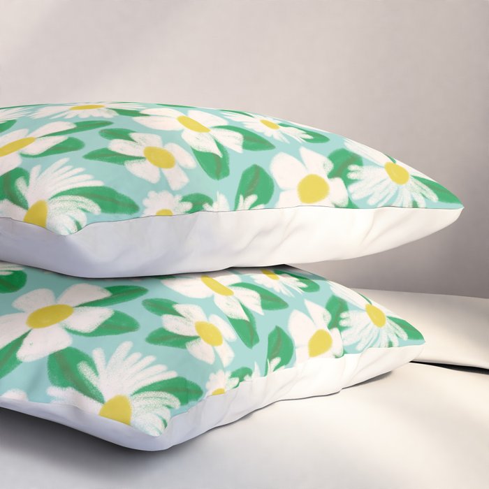 Big Bloom Floral - green Pillow Sham Gallery Image 3