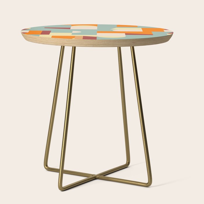 Crisp Air and Warmth - Abstract Geometric Art Side Table Gallery Image 1