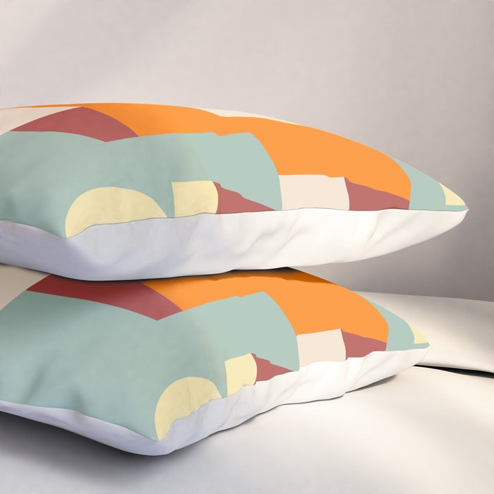 Crisp Air and Warmth - Abstract Geometric Art Pillow Sham Gallery Image 3