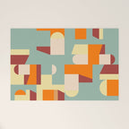 Crisp Air and Warmth - Abstract Geometric Art Welcome Mat Gallery Image 1