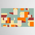Crisp Air and Warmth - Abstract Geometric Art Tablecloth Gallery Image 2