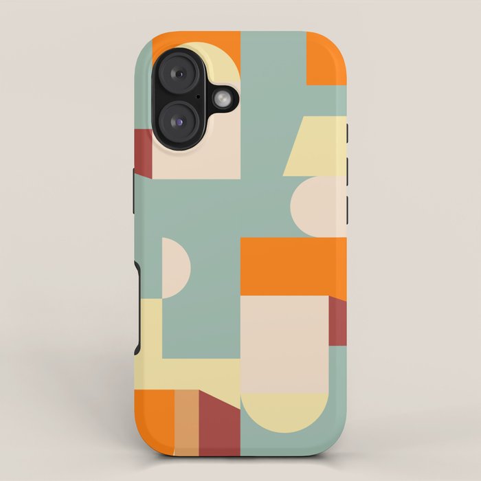 Crisp Air and Warmth - Abstract Geometric Art iPhone Case Gallery Image 1