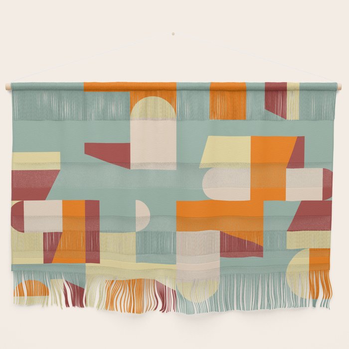 Crisp Air and Warmth - Abstract Geometric Art Wall Hanging Gallery Image 1