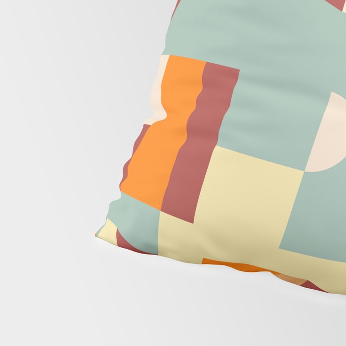 Crisp Air and Warmth - Abstract Geometric Art Pillow Sham Gallery Image 4