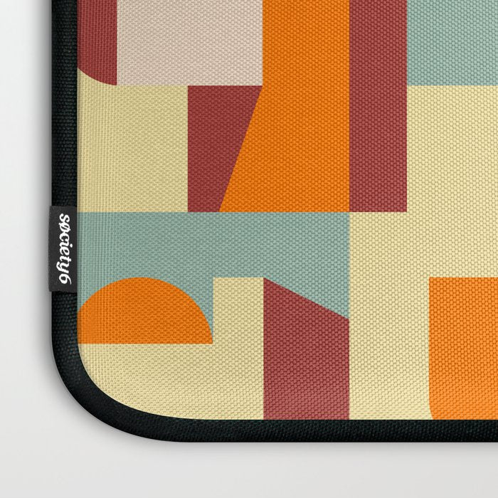Crisp Air and Warmth - Abstract Geometric Art Laptop Sleeve Gallery Image 3