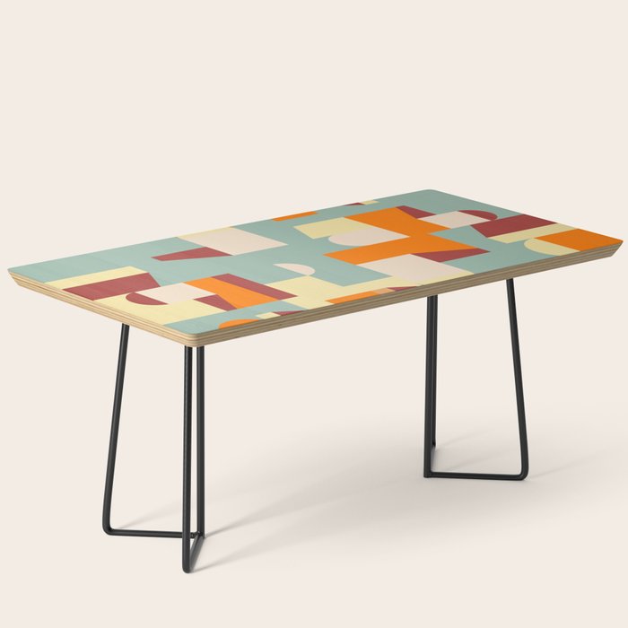 Crisp Air and Warmth - Abstract Geometric Art Coffee Table Gallery Image 1