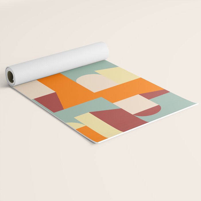 Crisp Air and Warmth - Abstract Geometric Art Yoga Mat Gallery Image 2