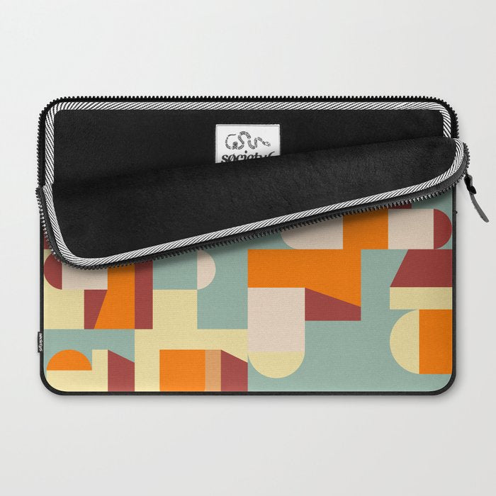 Crisp Air and Warmth - Abstract Geometric Art Laptop Sleeve Gallery Image 2