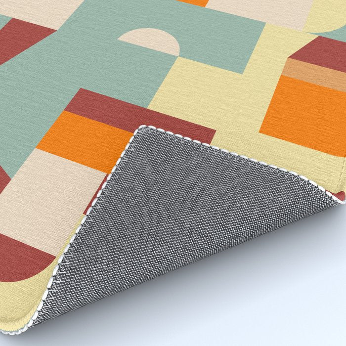 Crisp Air and Warmth - Abstract Geometric Art Rug Gallery Image 4