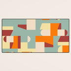 Crisp Air and Warmth - Abstract Geometric Art Desk Mat Gallery Image 3