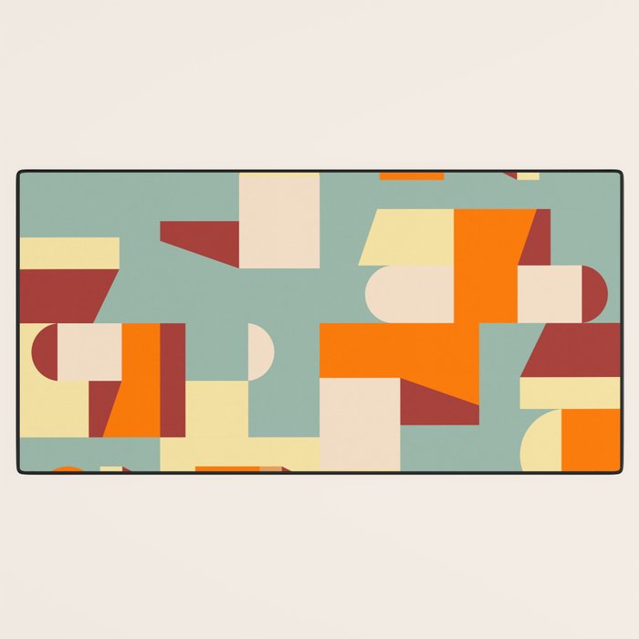 Crisp Air and Warmth - Abstract Geometric Art Desk Mat Gallery Image 3