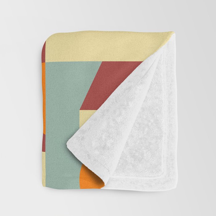 Crisp Air and Warmth - Abstract Geometric Art Throw Blanket Gallery Image 3