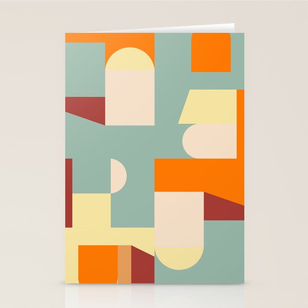 Crisp Air and Warmth - Abstract Geometric Art Stationery Card Gallery Image 2