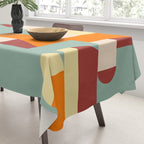Crisp Air and Warmth - Abstract Geometric Art Tablecloth Gallery Image 3