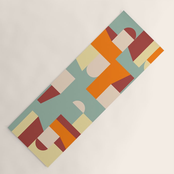 Crisp Air and Warmth - Abstract Geometric Art Yoga Mat Gallery Image 1