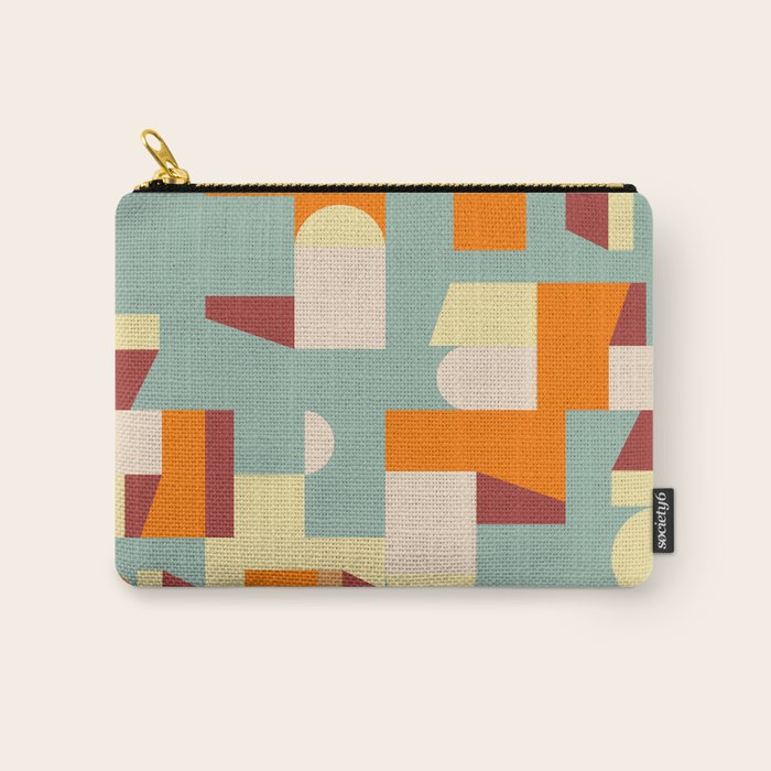 Crisp Air and Warmth - Abstract Geometric Art Carry All Pouch Gallery Image 1