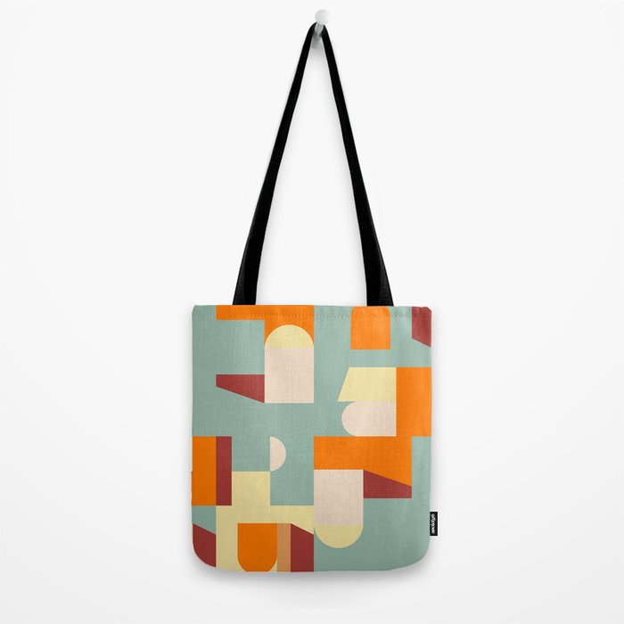 Crisp Air and Warmth - Abstract Geometric Art Tote Bag Gallery Image 2