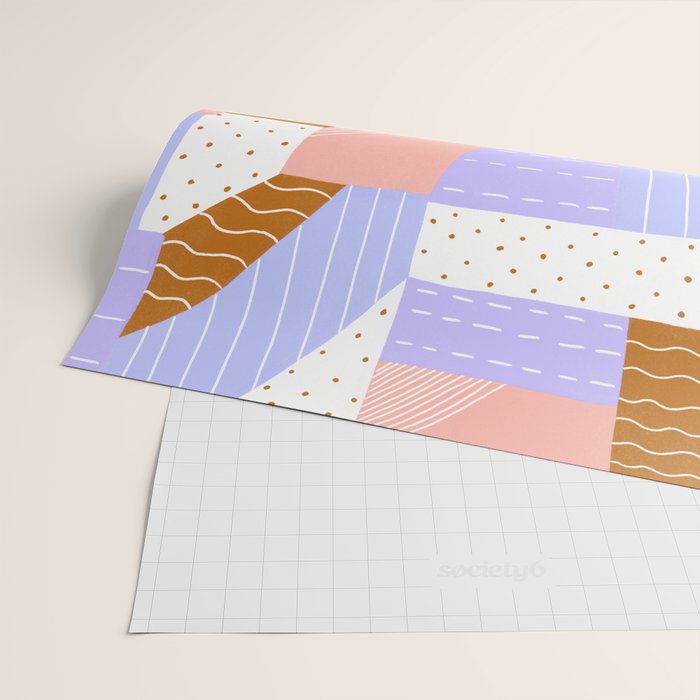modern quilt, lilac Wrapping Paper Gallery Image 2
