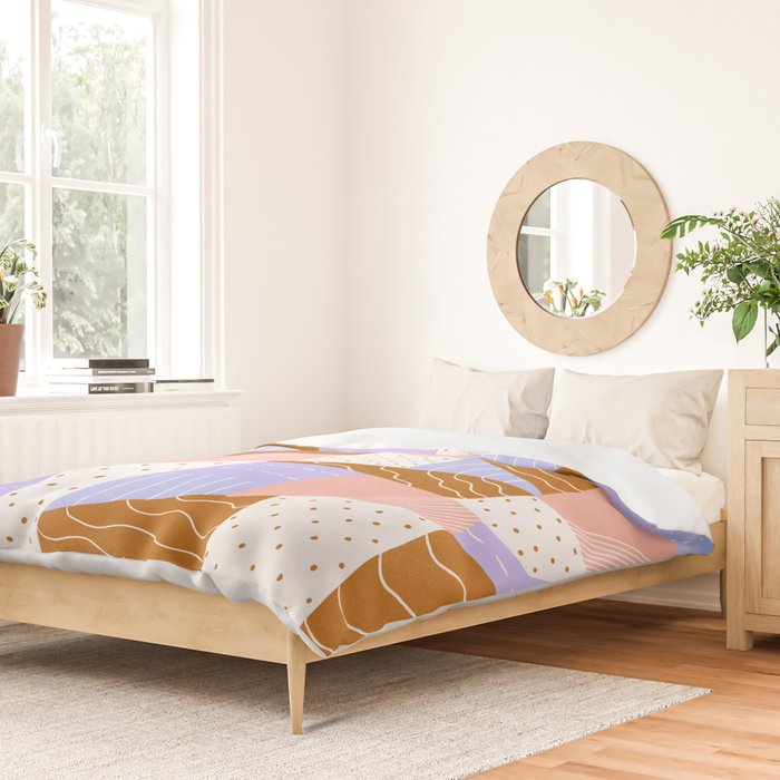modern quilt, lilac Duvet Cover Gallery Image 2