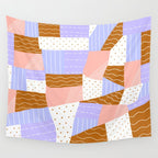 modern quilt, lilac Wall Tapestry Gallery Image 4
