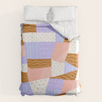 modern quilt, lilac Duvet Cover Gallery Image 6