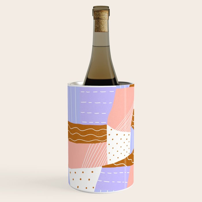 modern quilt, lilac Wine Chiller Gallery Image 1