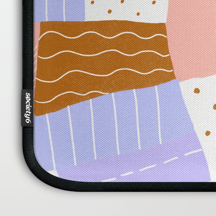 modern quilt, lilac Laptop Sleeve Gallery Image 3